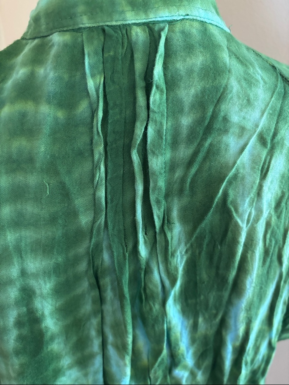 Soft Surroundings Green Tie-Dye V-Neck Tunic - Picture 2 of 4